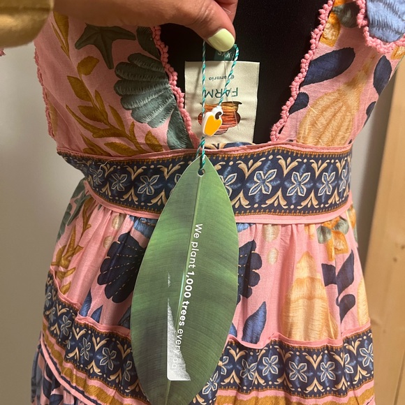 COPY - FARM Rio Orange and Pink Tiered Maxi Dress - Picture 3 of 3